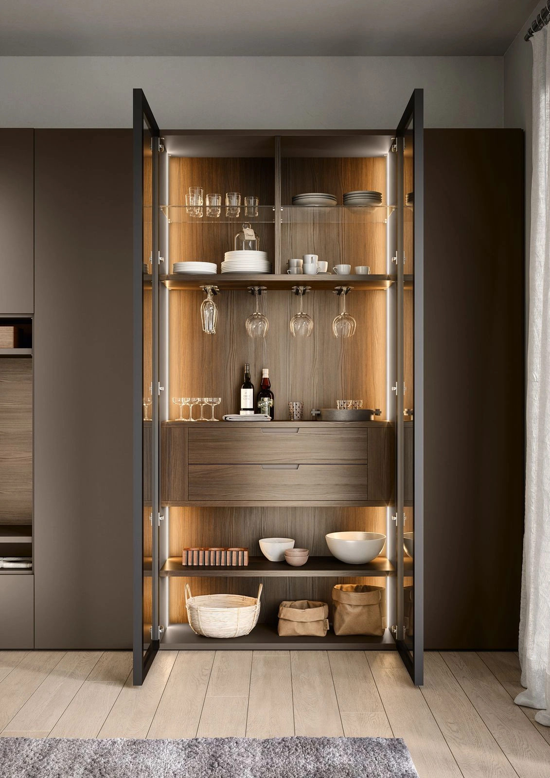 Moka Brown Living Room Unit