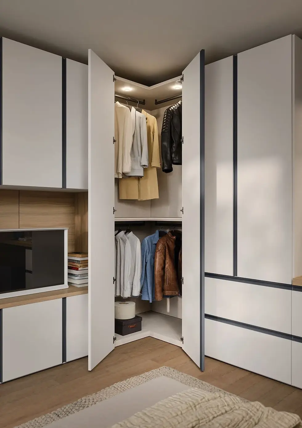 Fitted wardrobes with storage