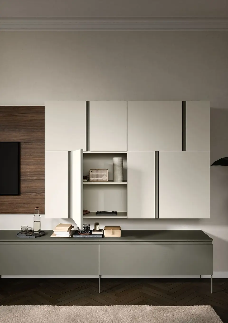 stylish media wall unit 