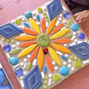 Flower Mosaic Plaque  