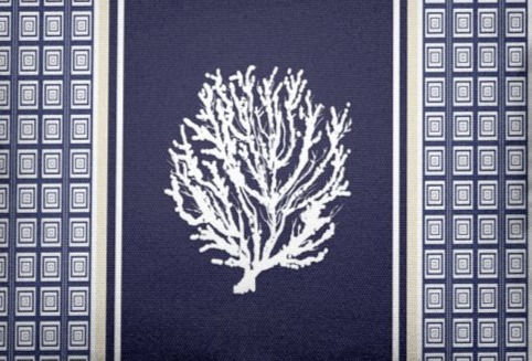 Küçük resim: Navy Coral Reef Cushion