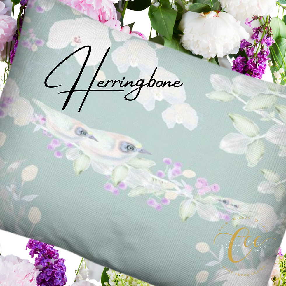 Thumbnail: Mid Duck Egg Green Bird Floral Leaf Cushion