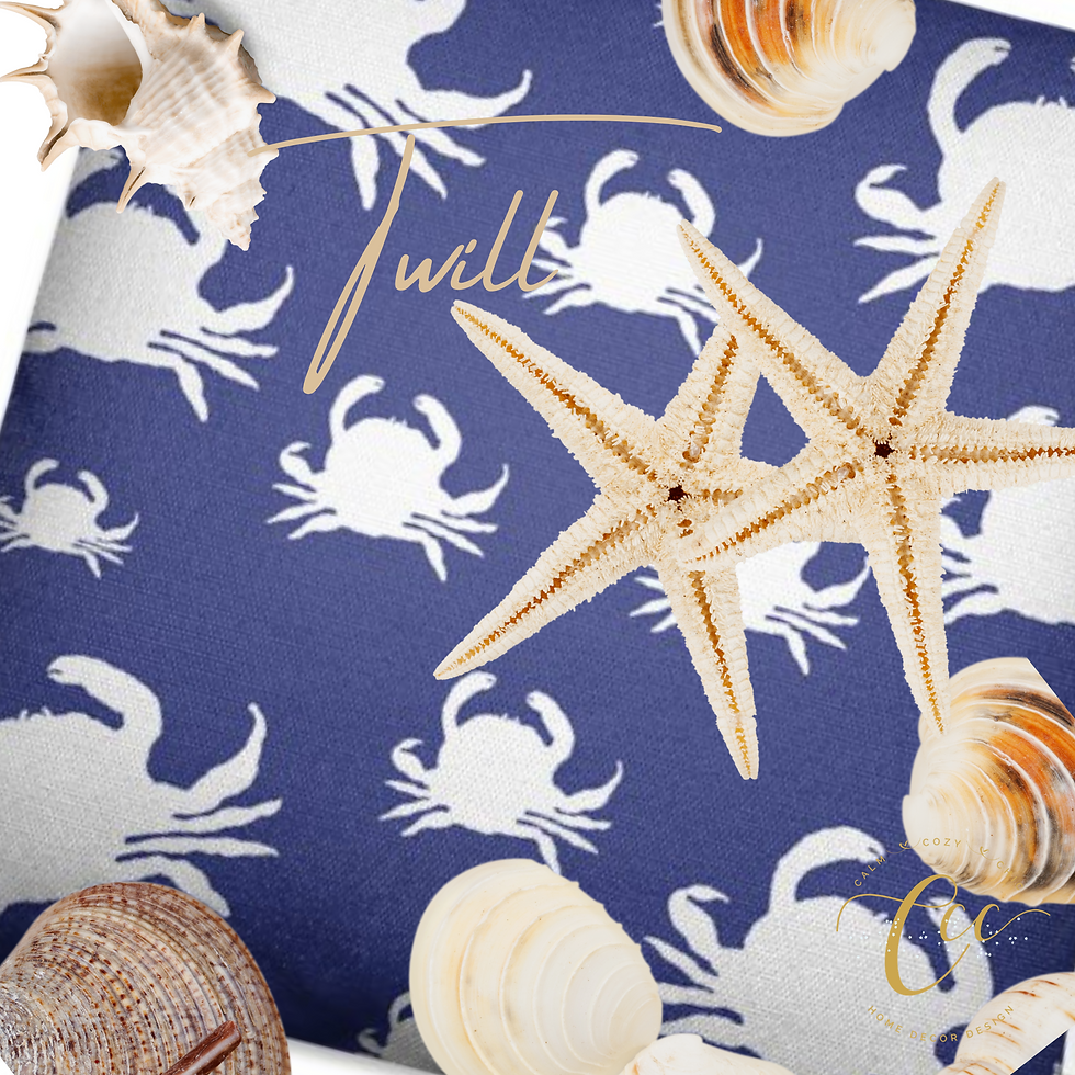 Thumbnail: Blue White Crab Cushion