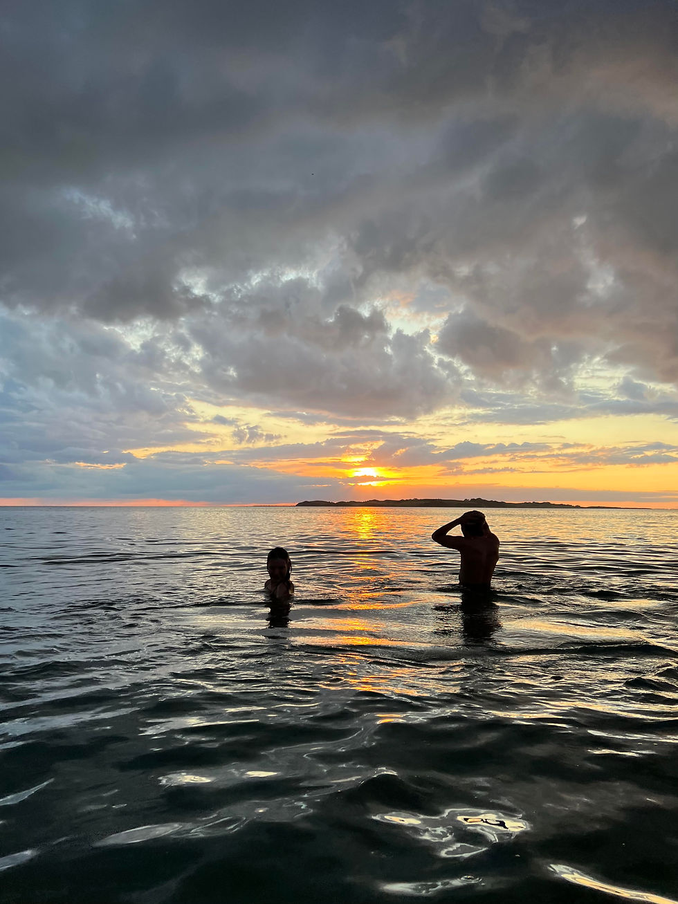 Sara Balsig Portfolio, Candid Image of sunset in Havnsø, Denmark