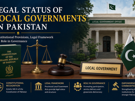 Legal Status of Local Governments in Pakistan