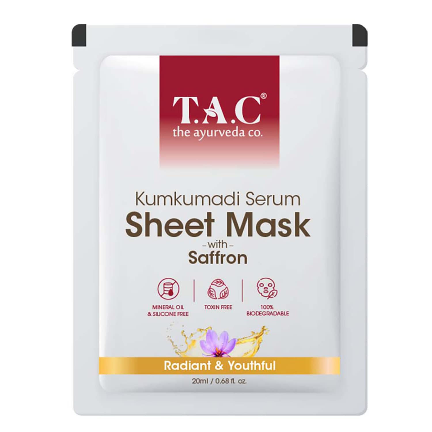 TAC Kumkumadi Serum Sheet Mask With Saffron