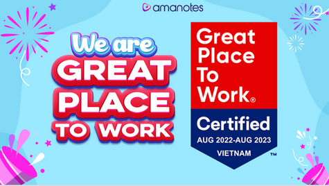 Amanotes, the music game pioneer, won Great Place to Work certification