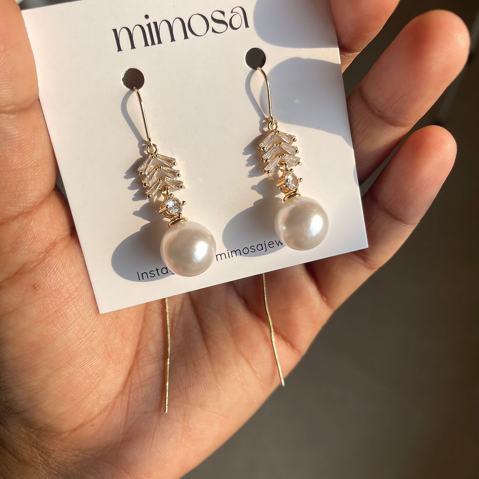 Thumbnail: Korean Thread Pearl Earrings