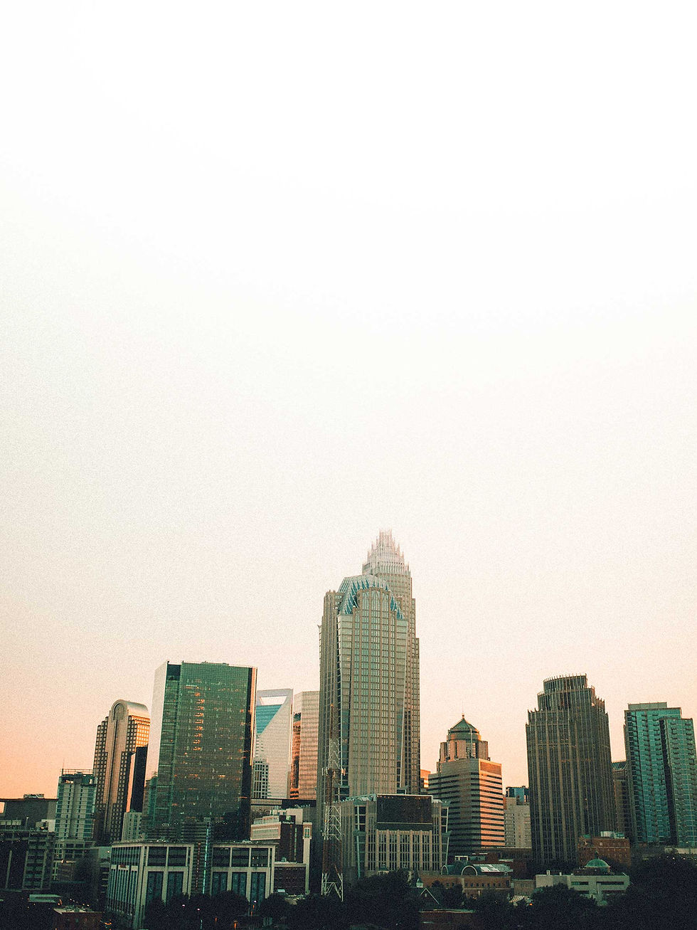 Charlotte North Carolina skyline downtown city view