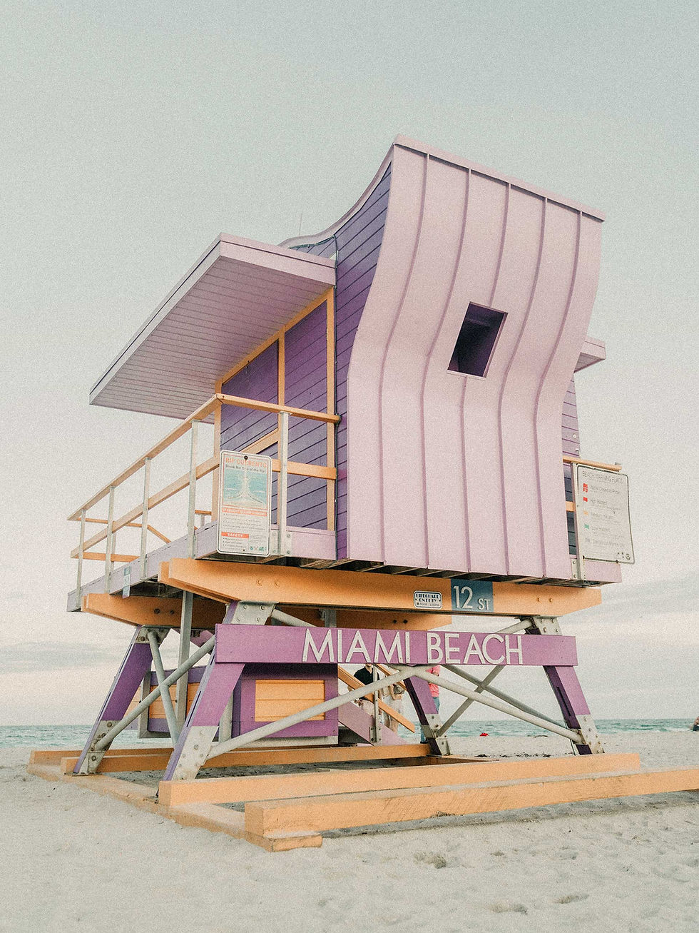 Miami Beach lifeguard tower pastel colours Florida