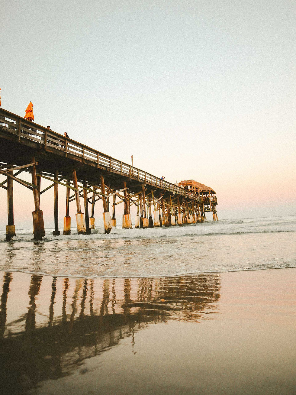 Cocoa Beach pier Florida Space Coast sunset