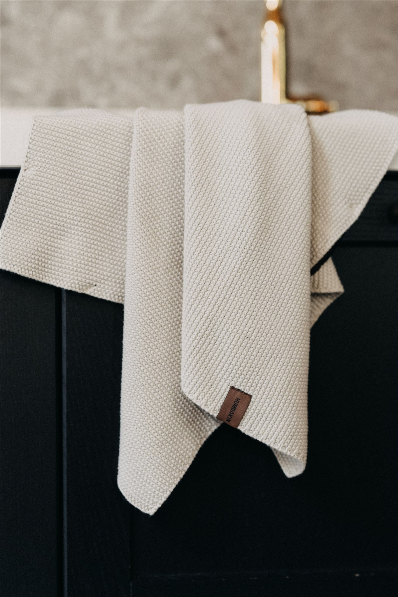 Knitted Kitchen Towel - Shell