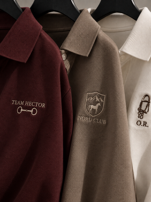 Textile personnalise brodé pour centre equestre - broderie - Service broderie express 24h a Paris - MAISON 48