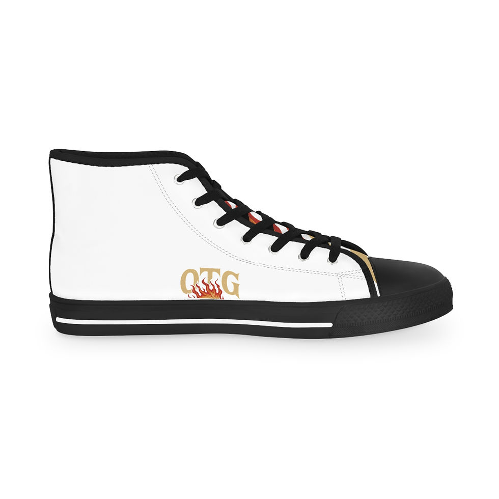 Thumbnail: "OTG" High Top Sneakers for Men (White)