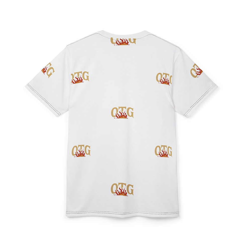 Thumbnail: "OTG" Fiery Skull Unisex Tee (White)