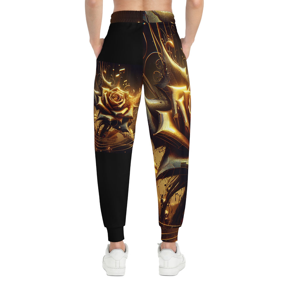 Thumbnail: Golden Rose Athletic Joggers - Stylish Activewear for Music Lovers