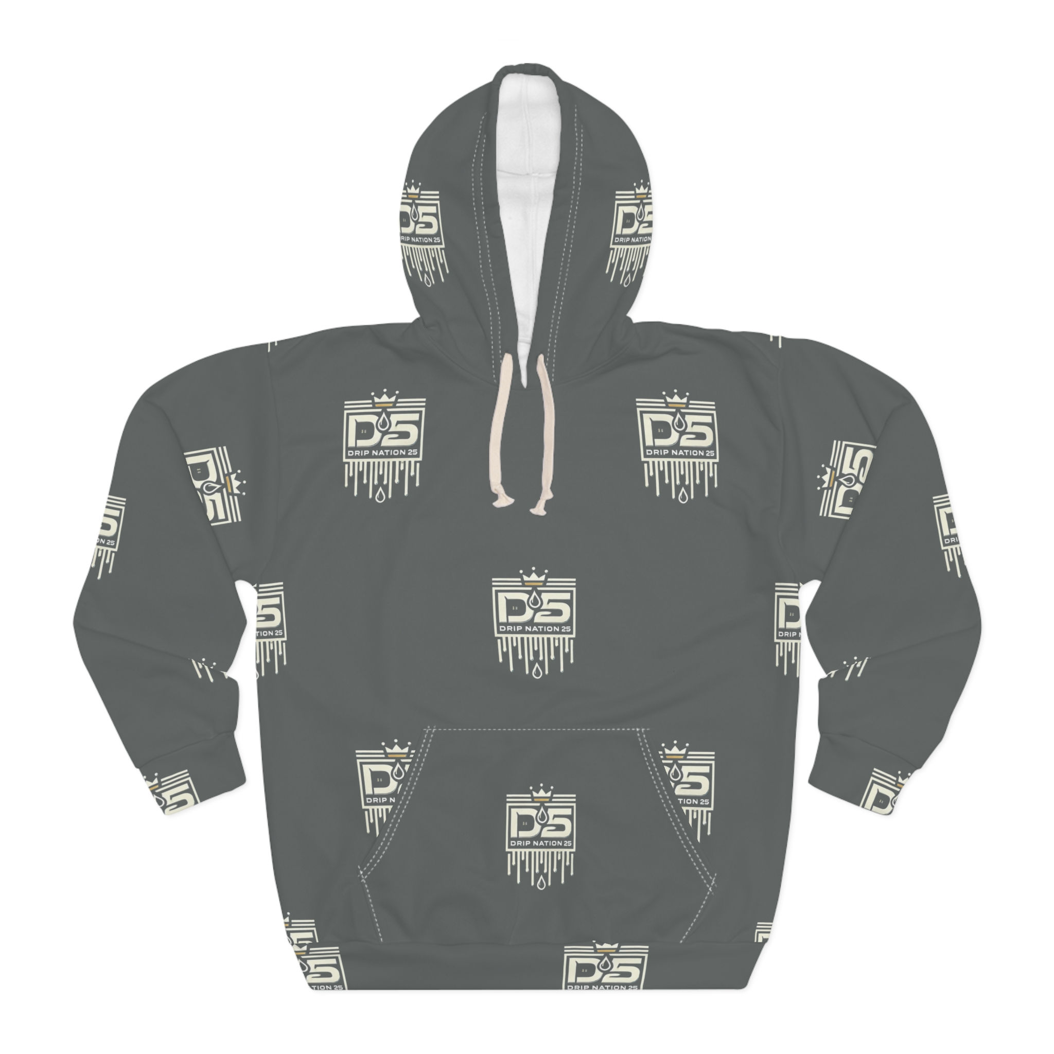 Drip Nation 25 Pull Over Hoodies (Dark Grey)