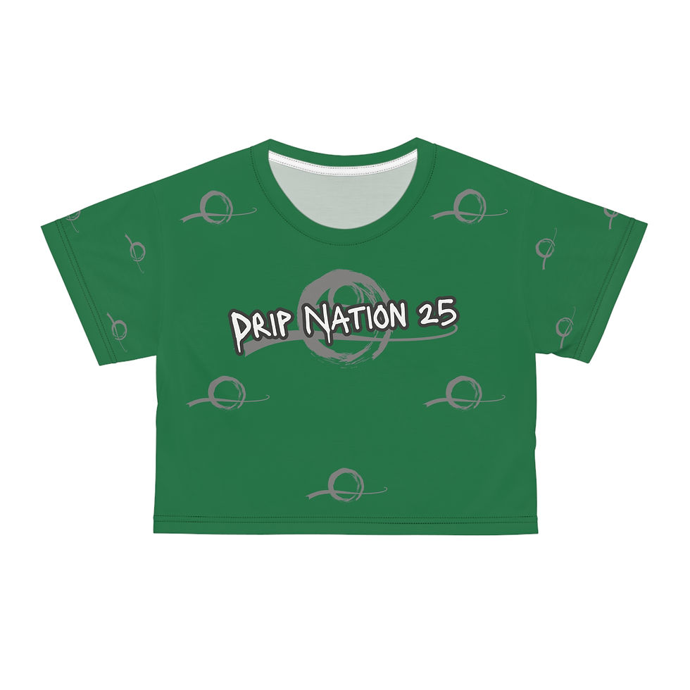 Thumbnail: Drip Nation 25 Trendy Crop Tee (Dark Green)