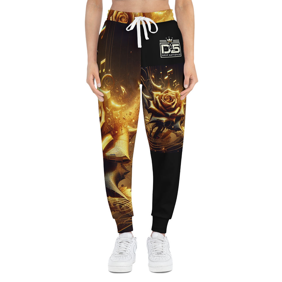 Thumbnail: Golden Rose Athletic Joggers - Stylish Activewear for Music Lovers