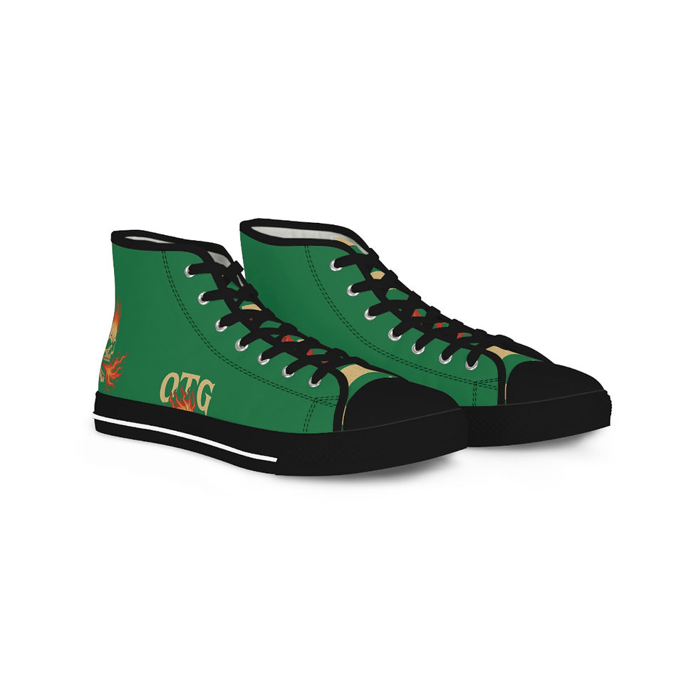 Thumbnail: "OTG" High Top Sneakers for Men (Dark Green)
