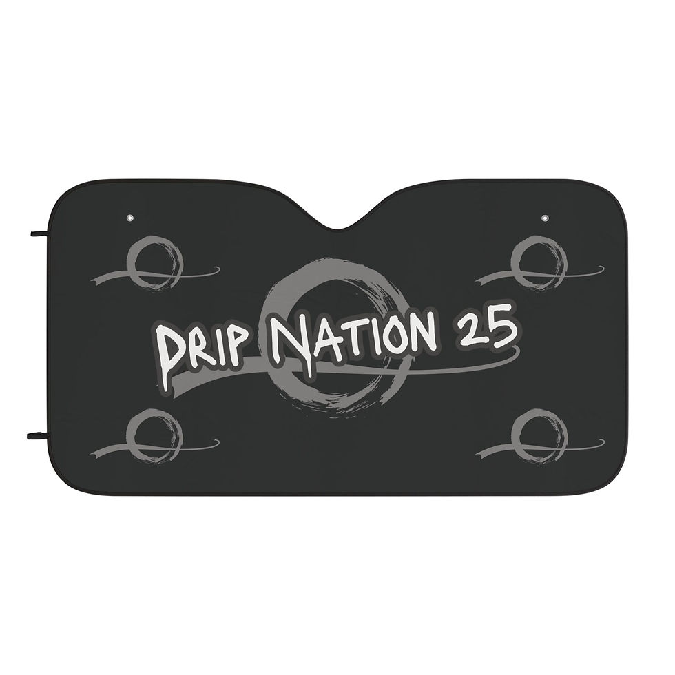 Drip Nation 25 Stylish Car Sun Shade | UV Protection (Black)