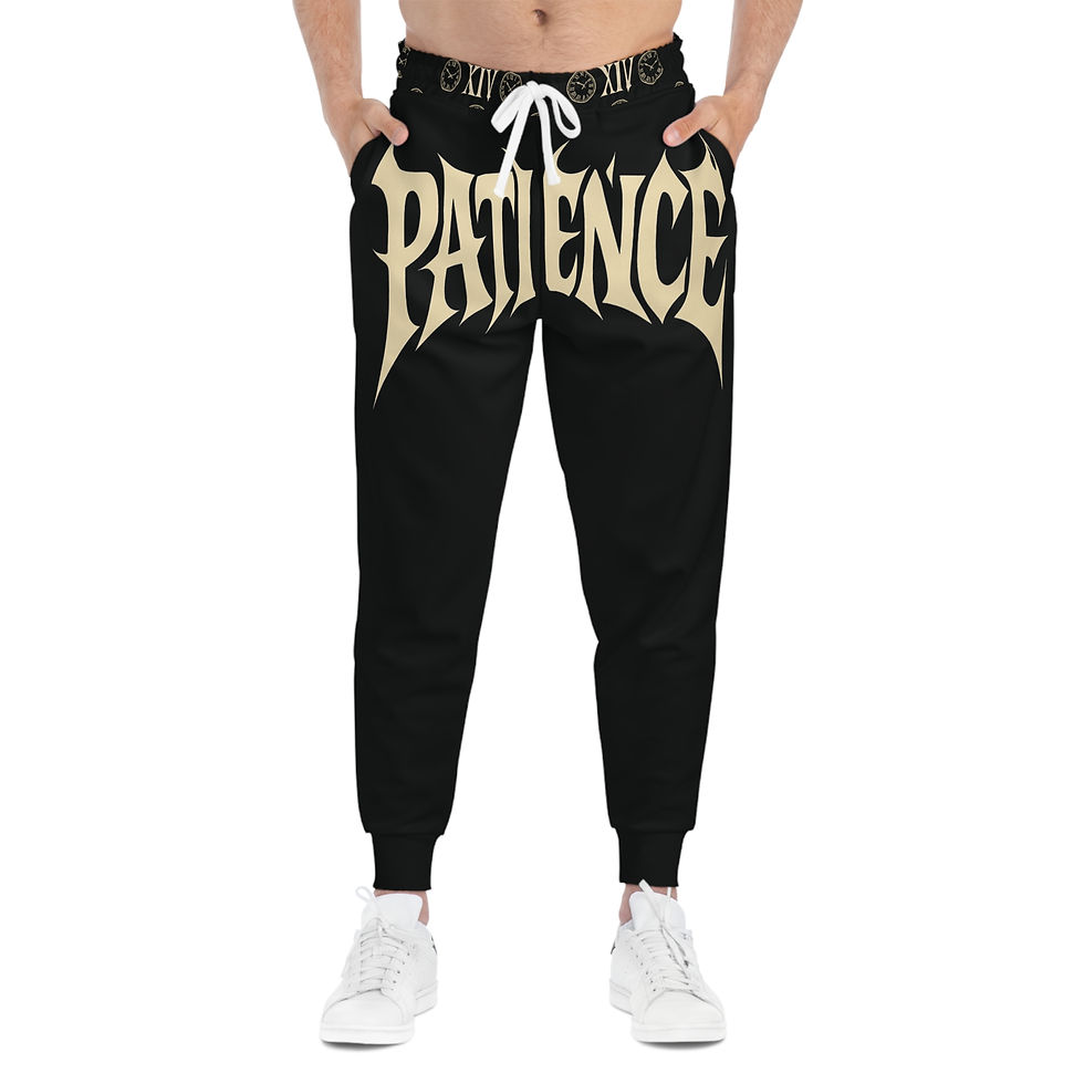 Thumbnail: "Patience 2:50's" Graphic Athletic Joggers Black