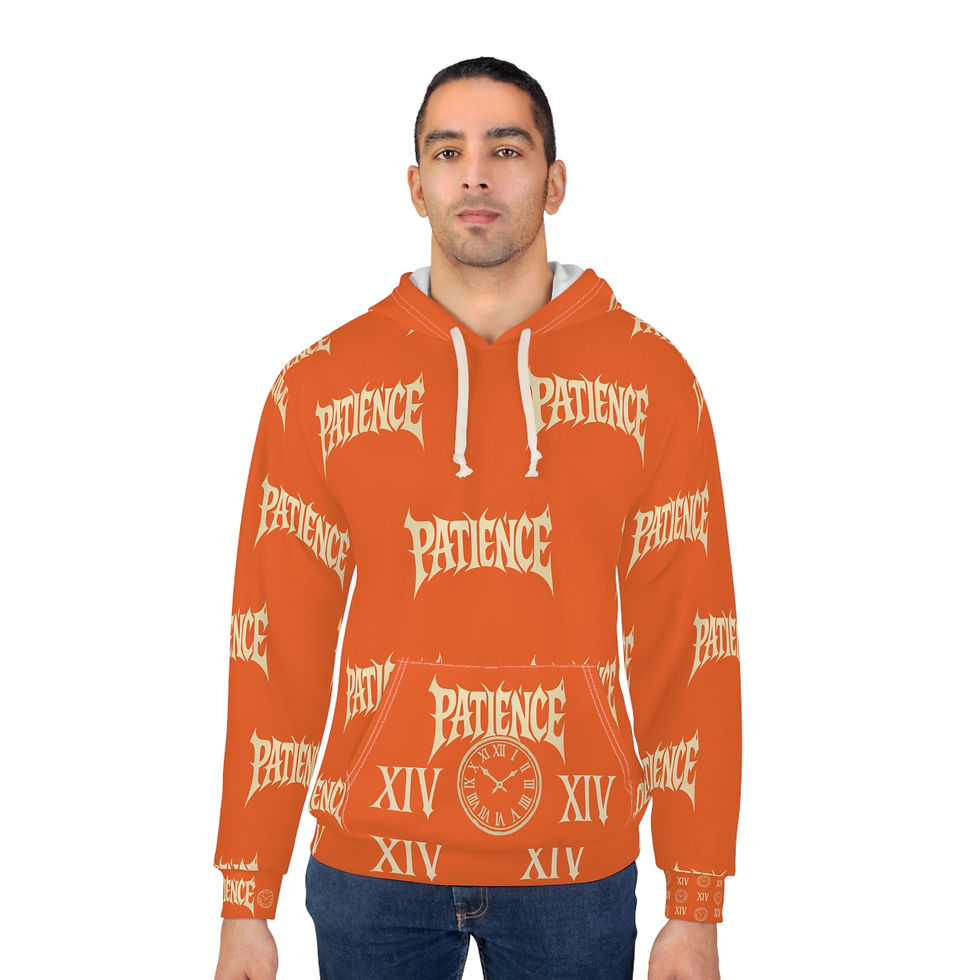 Thumbnail: Patience - Unisex Pullover Hoodies Orange