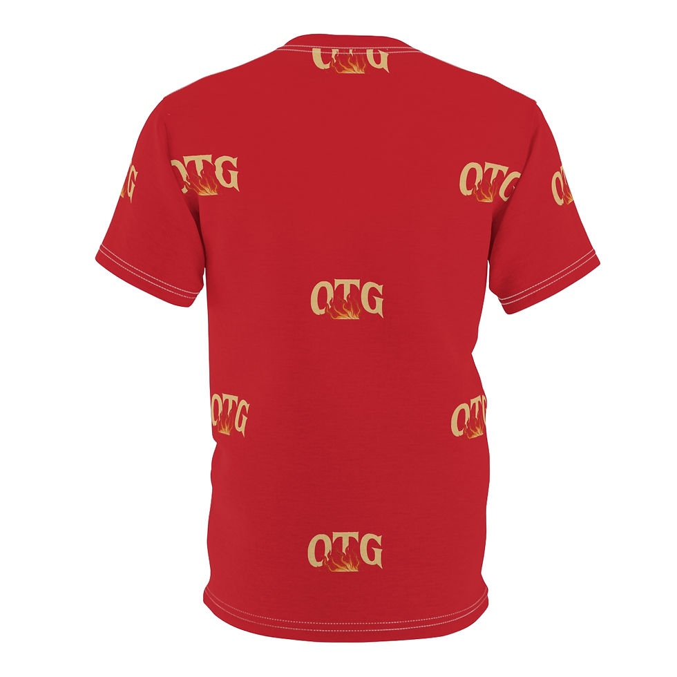 Thumbnail: "OTG" Fiery Skull Unisex Tee (Dark Red)