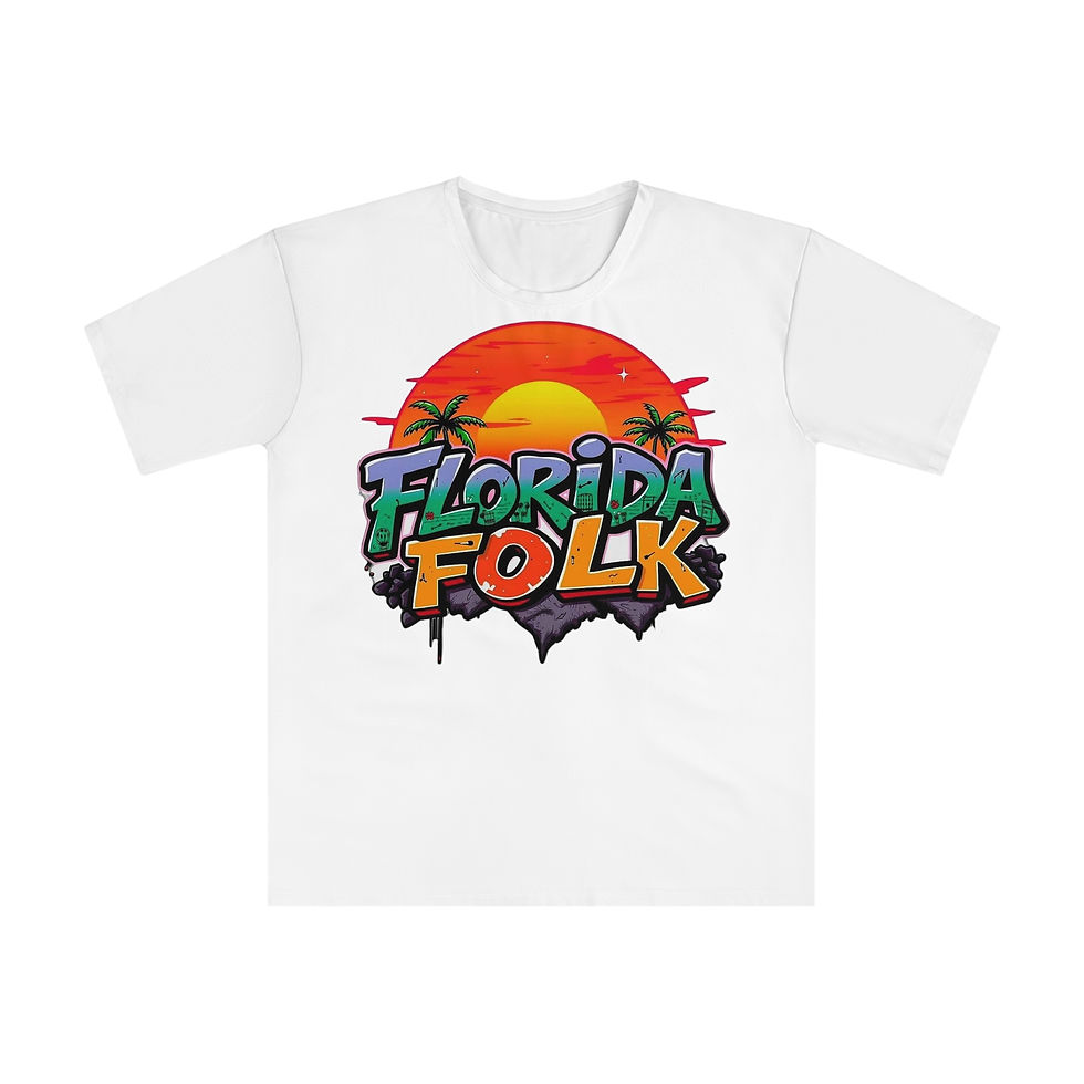 "Florida Folk" Men's Loose T-shirt (White)