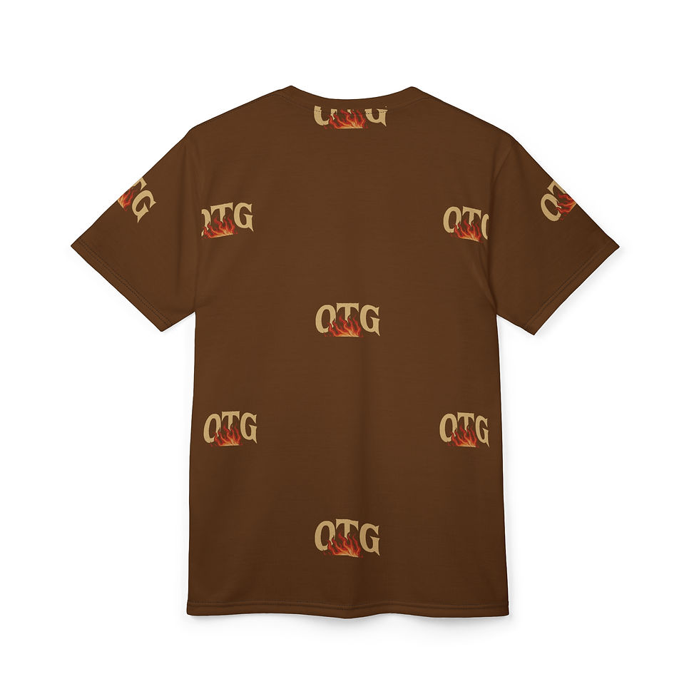 Thumbnail: "OTG" Fiery Skull Unisex Tee (Brown)