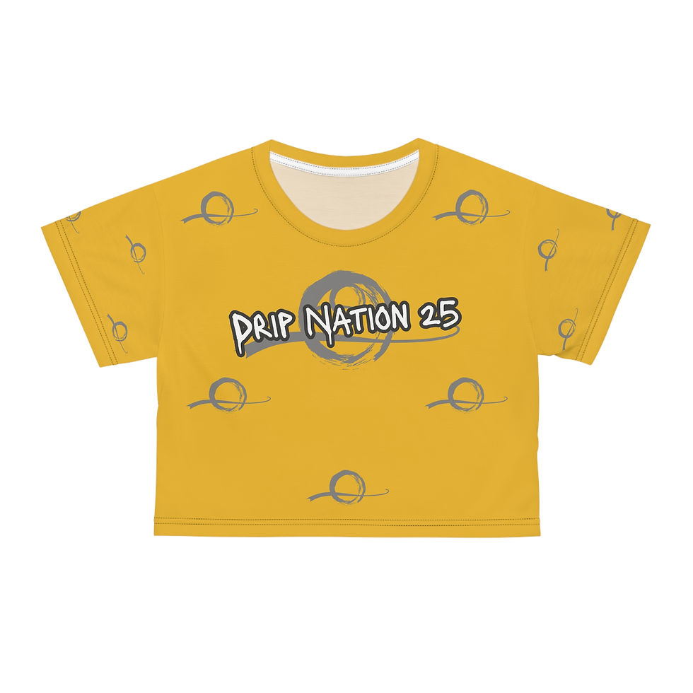 Thumbnail: Drip Nation 25 Trendy Crop Tee (Yellow)