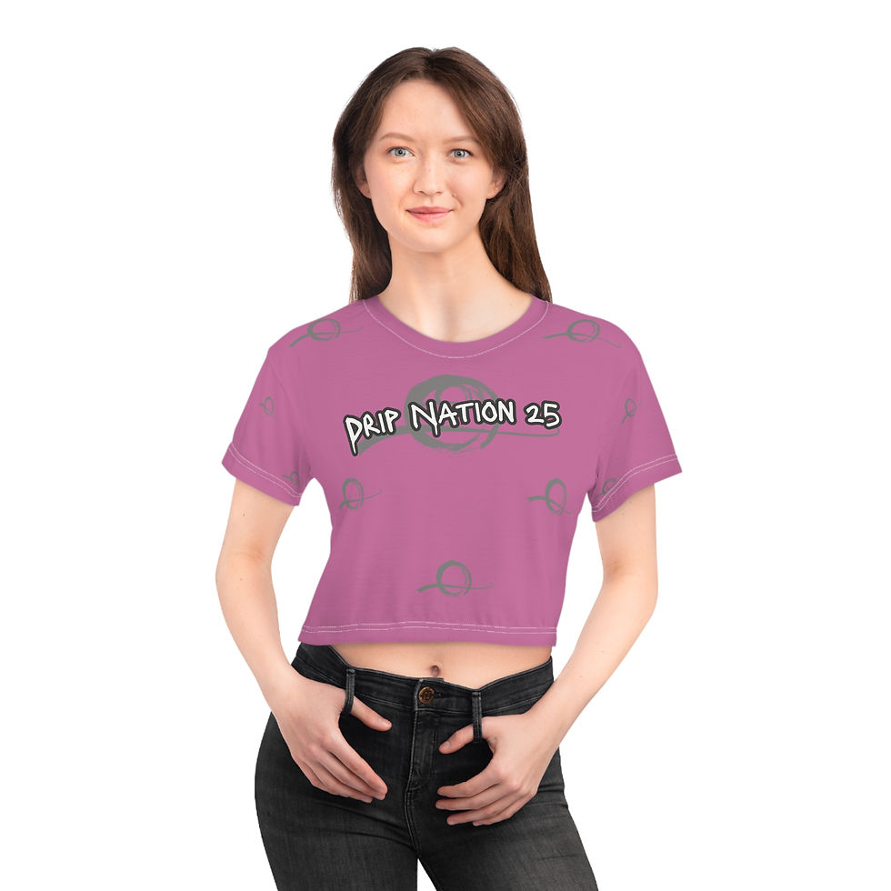 Thumbnail: Drip Nation 25 Trendy Crop Tee (Light Pink)