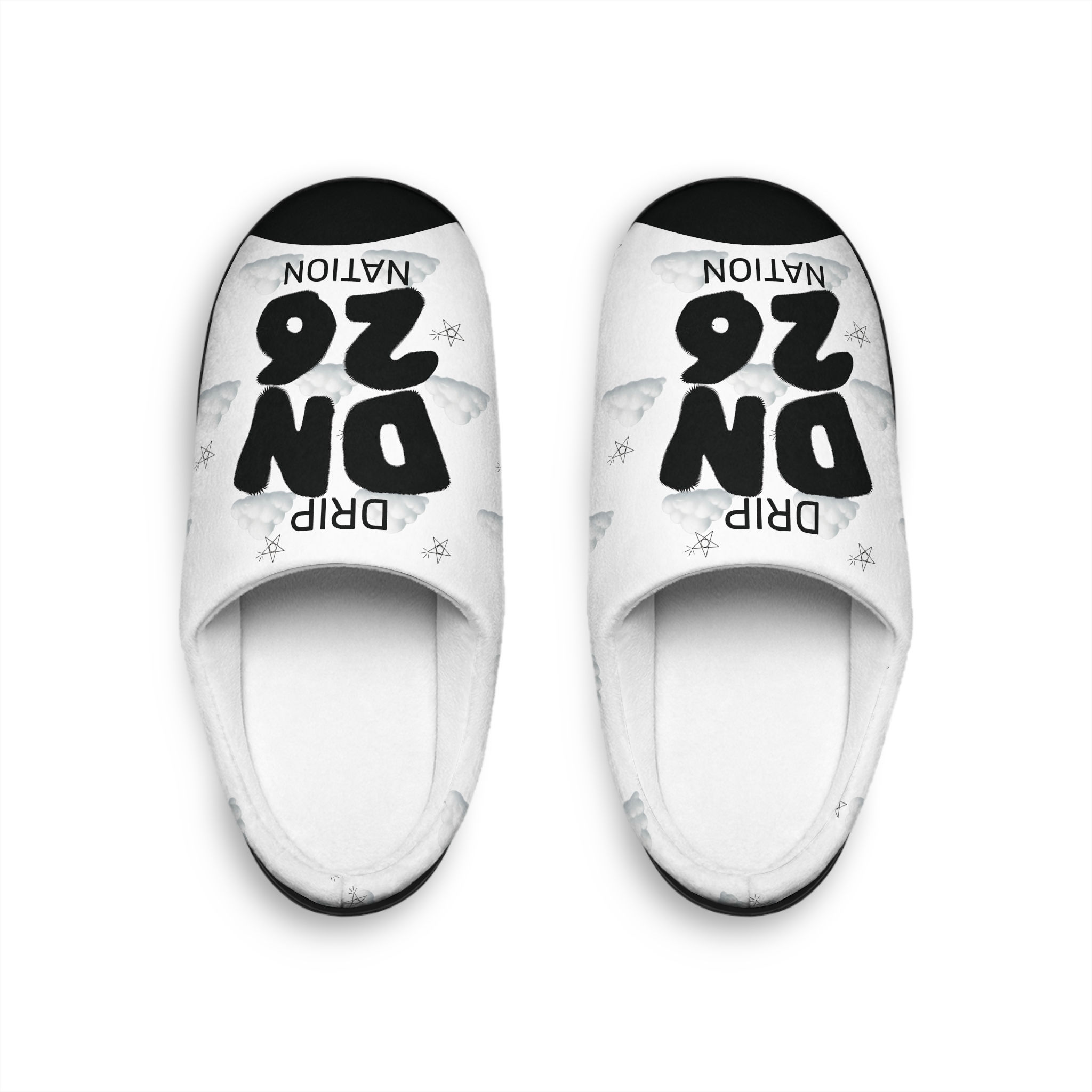 (White) Men's Cloud Slippers - New Years 2026 - Cozy Indoor House Shoes