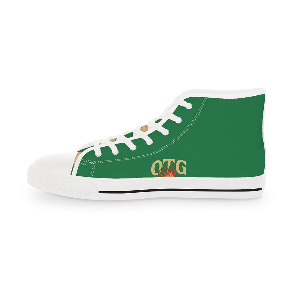 Thumbnail: "OTG" High Top Sneakers for Men (Dark Green)