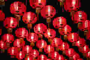 red Chinese lanterns