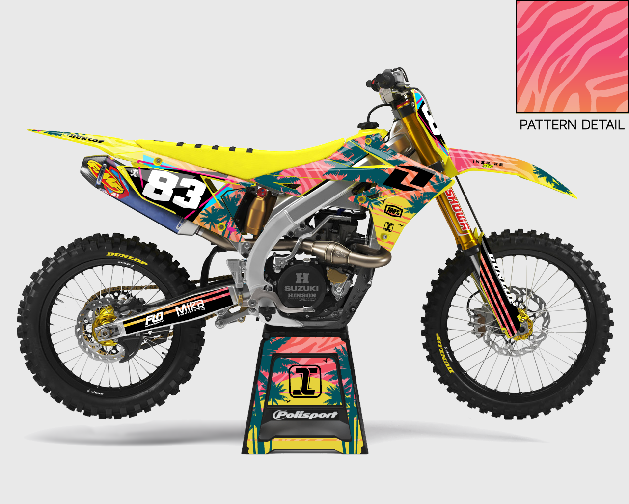 Right side view of our Daytona Suzuki graphics kit