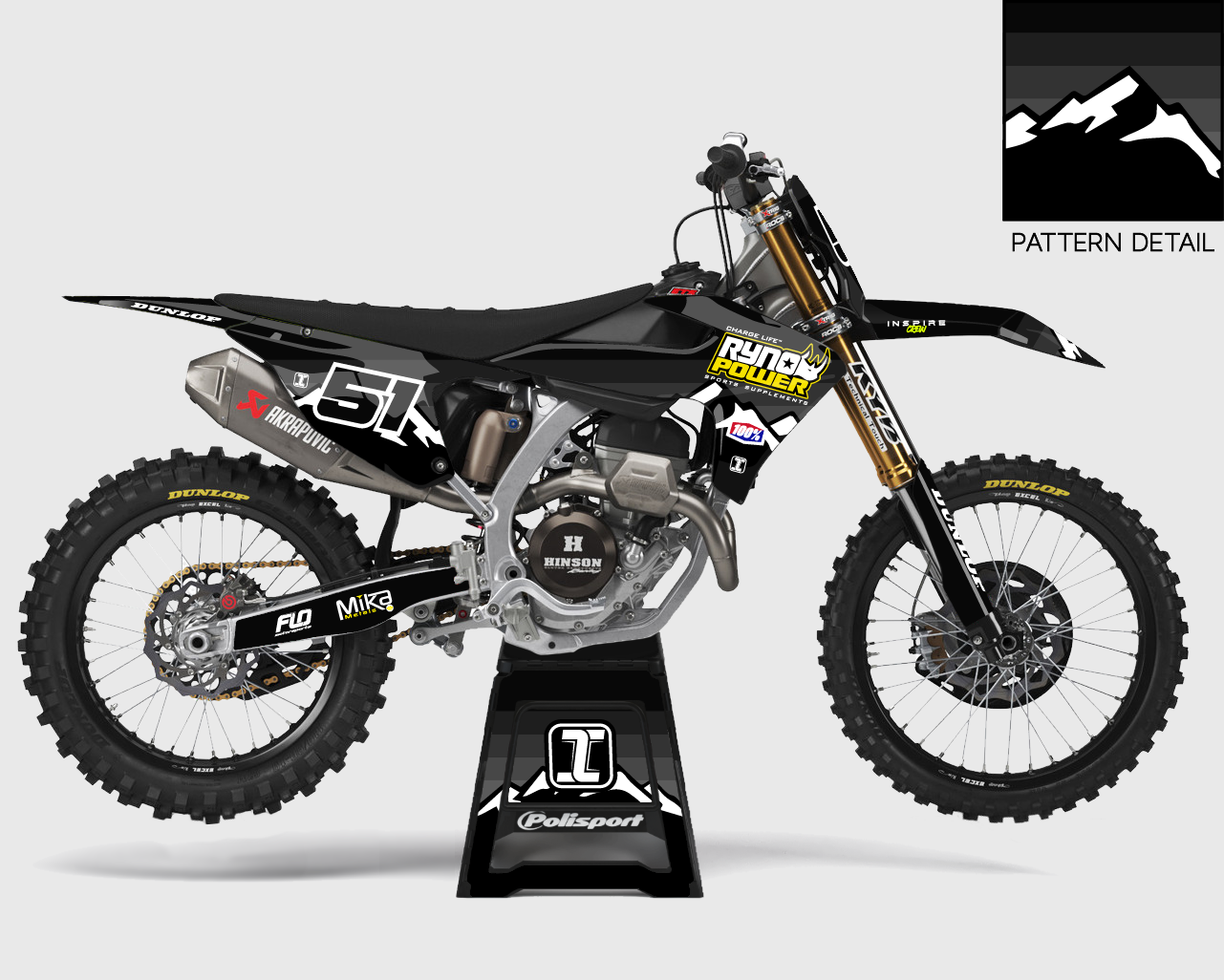 Right side view of our Wasatch Triumph TF graphics Kit