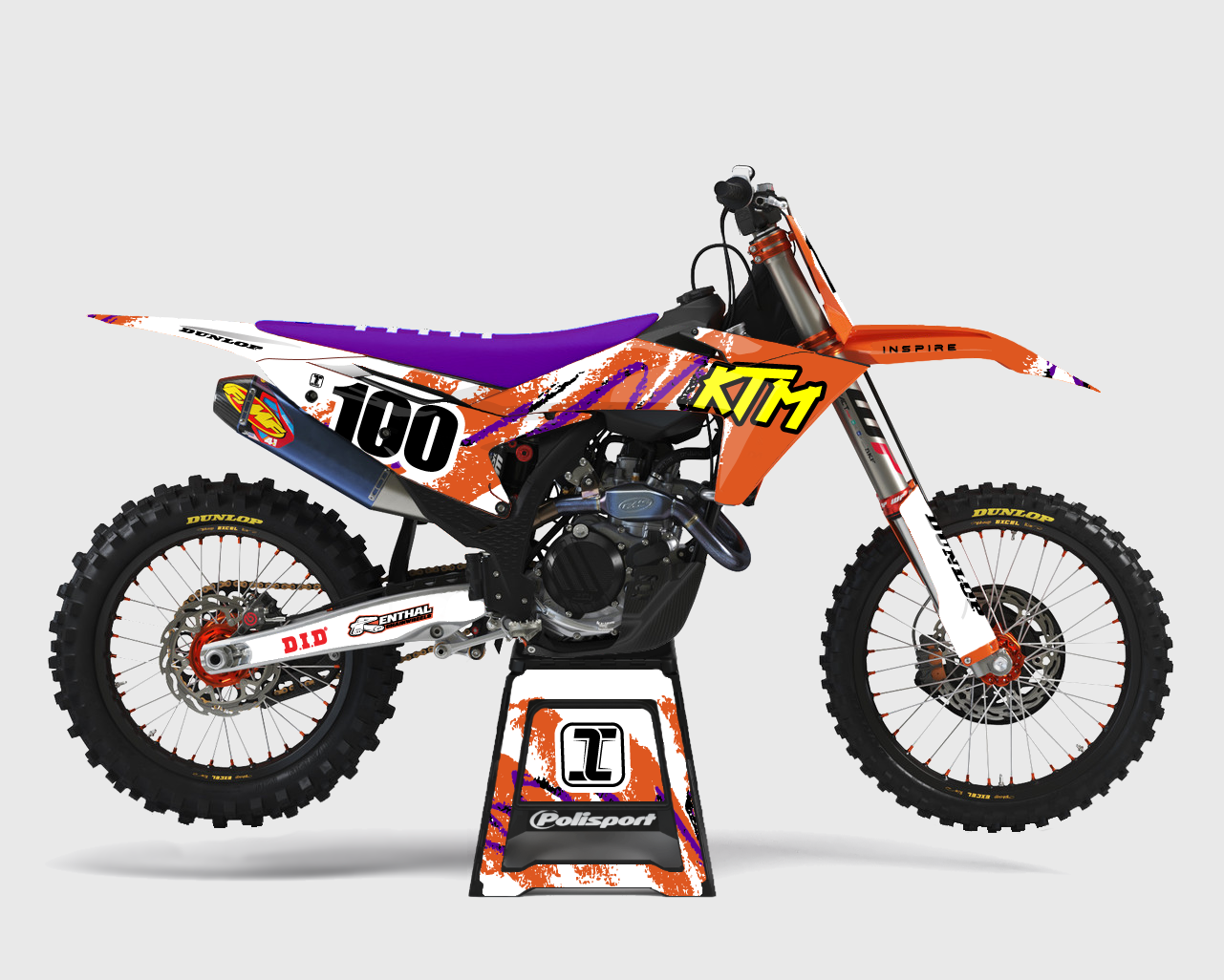 Right side view of our Surge KTM Graphics Kit