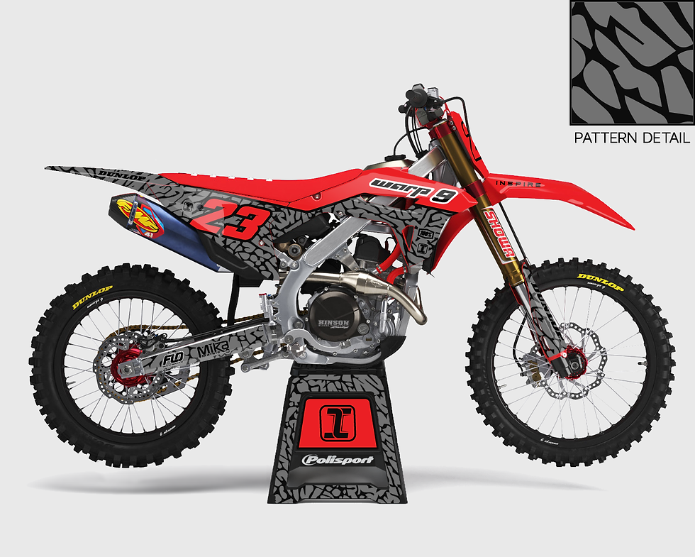 Right side view of our Flight Honda graphics Kit