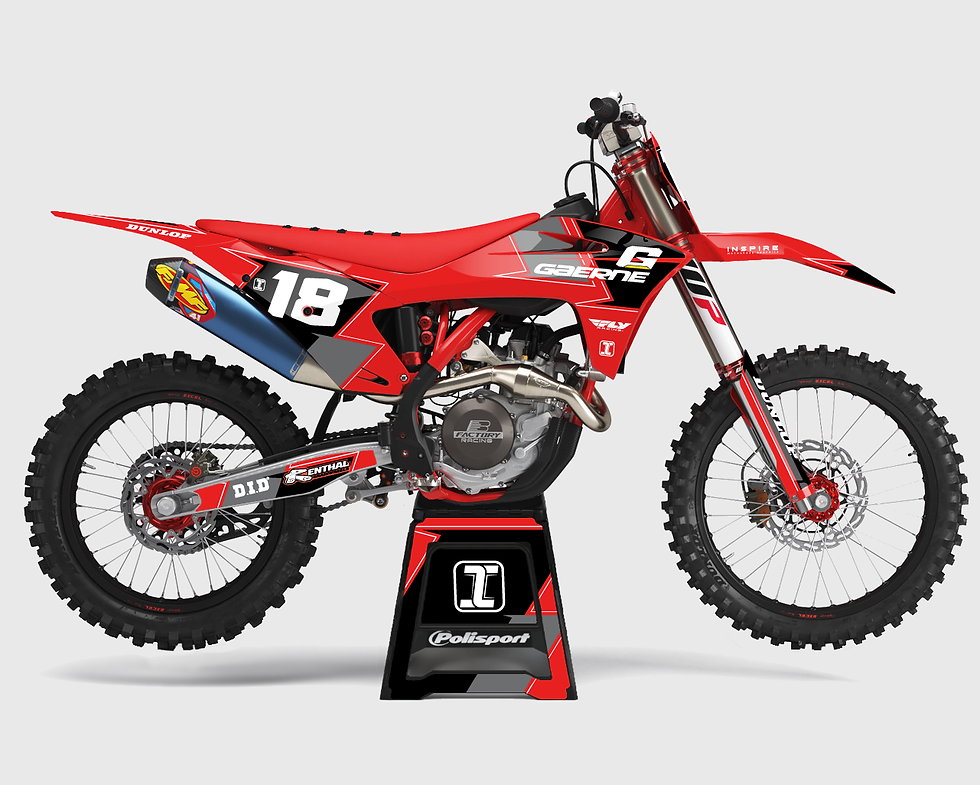 Right side view of our Octane GasGas graphics Kit