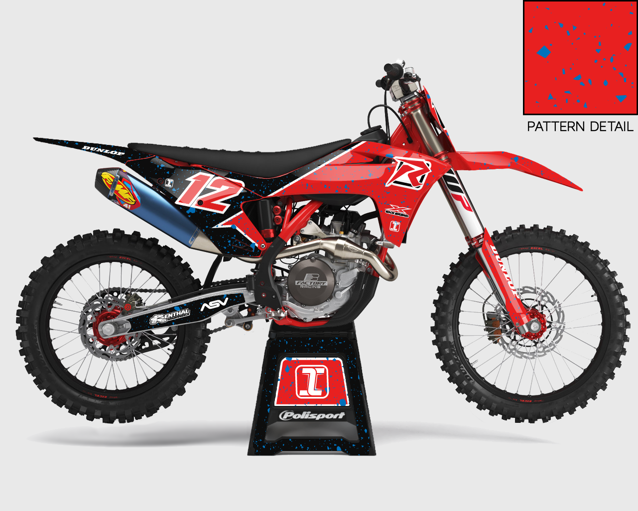 Right side view of our Overspray GasGas Graphics Kit