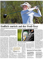 Endlich zurück auf der Profi-Tour