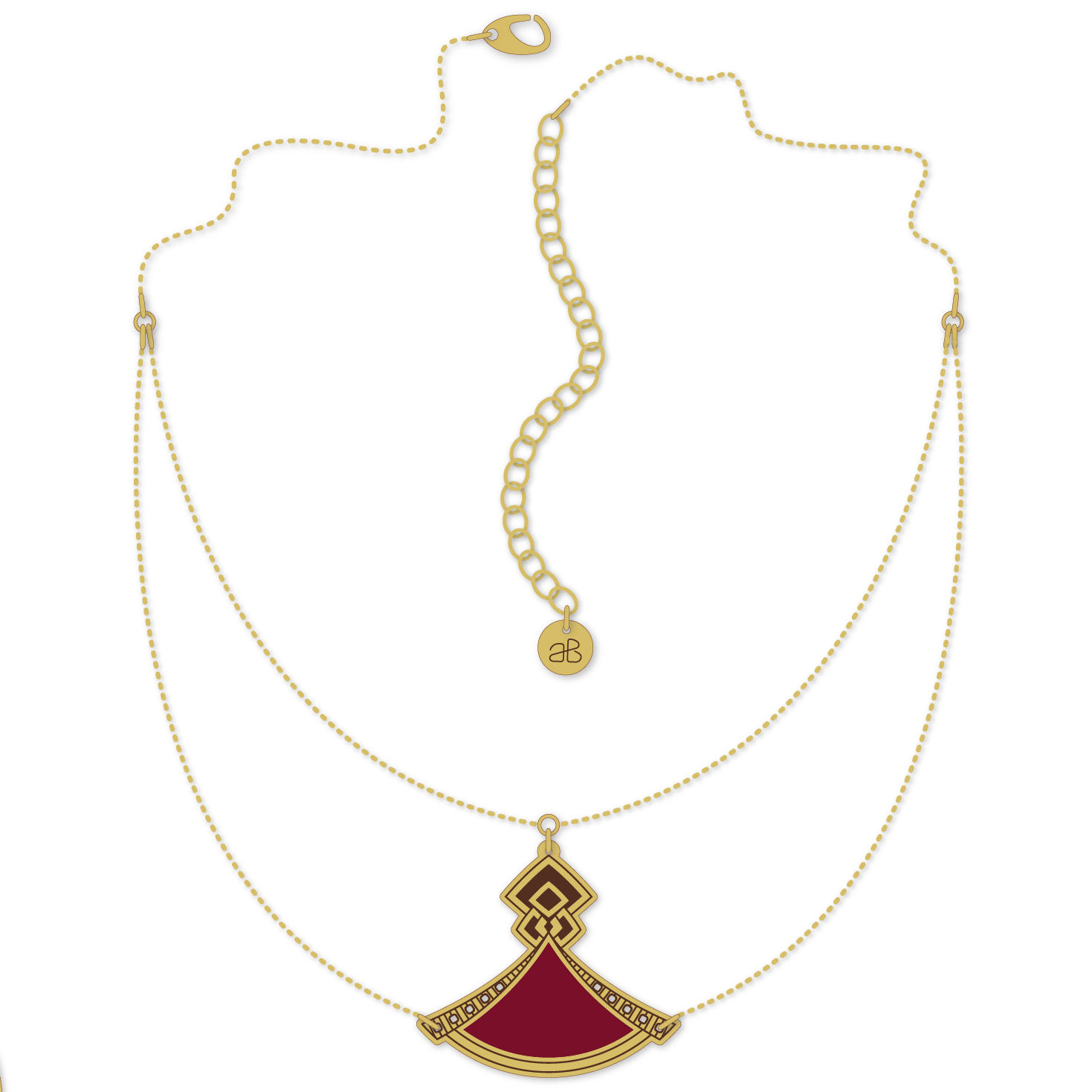 Collier court KIMONO