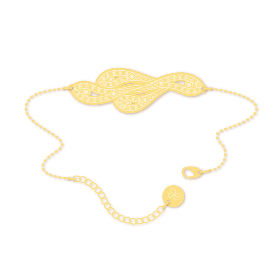 Bracelet PLUMETTE finition or
