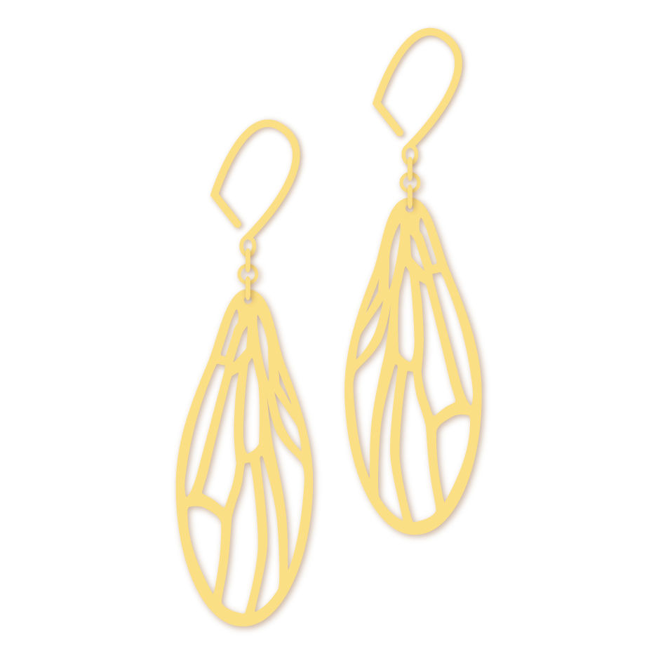 Boucles LIBELLULE finition or
