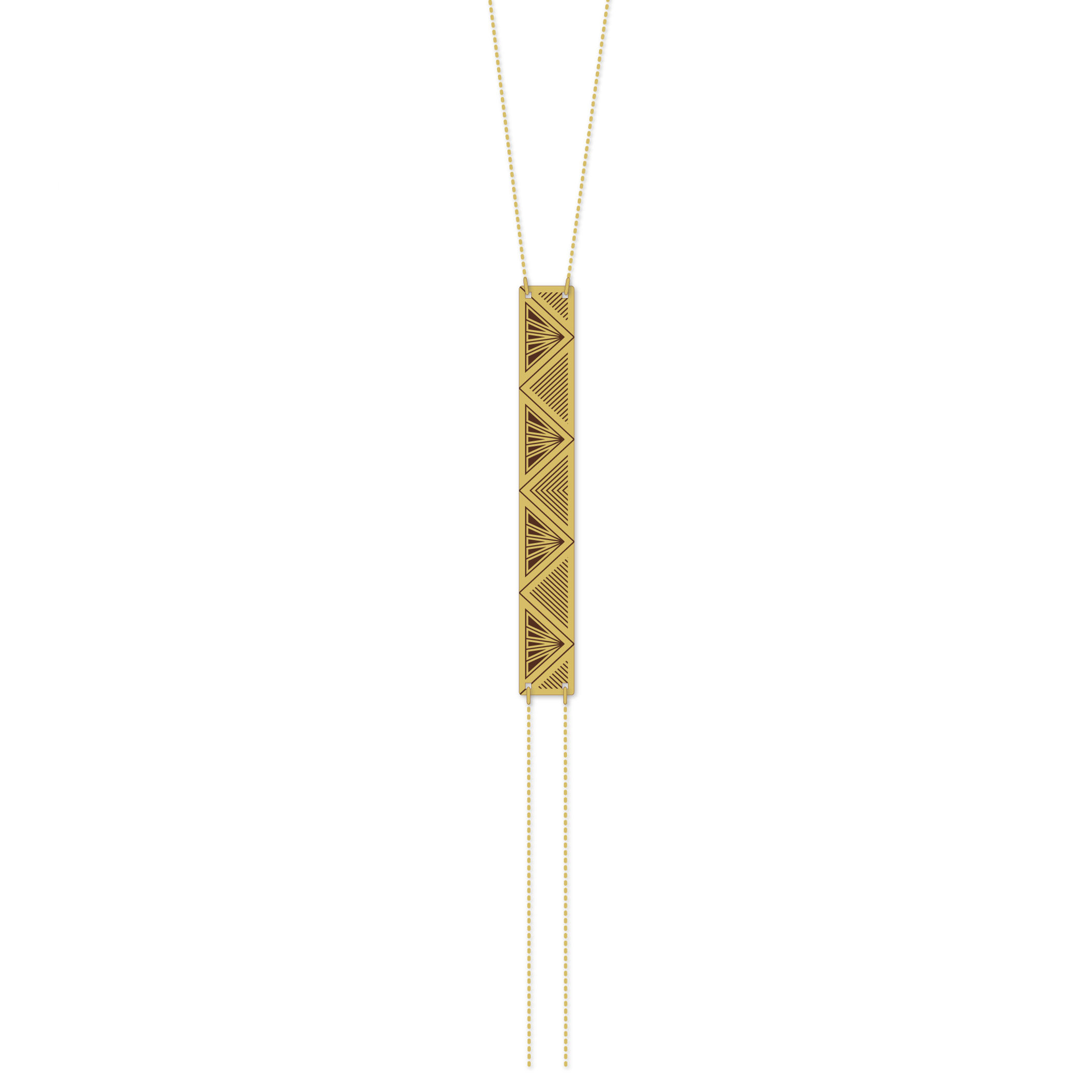 Collier long RYTHMES vieux bronze