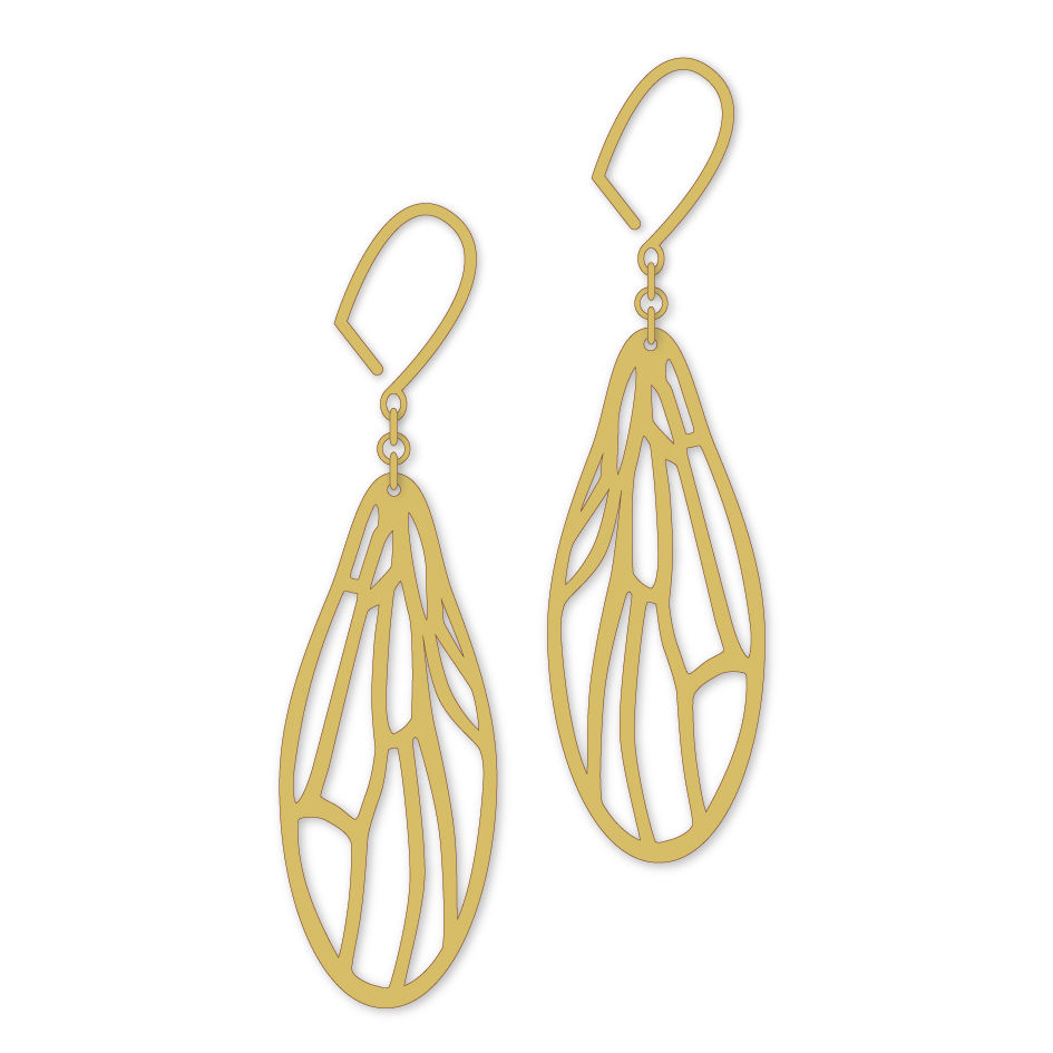 Boucles LIBELLULE finition vieux bronze