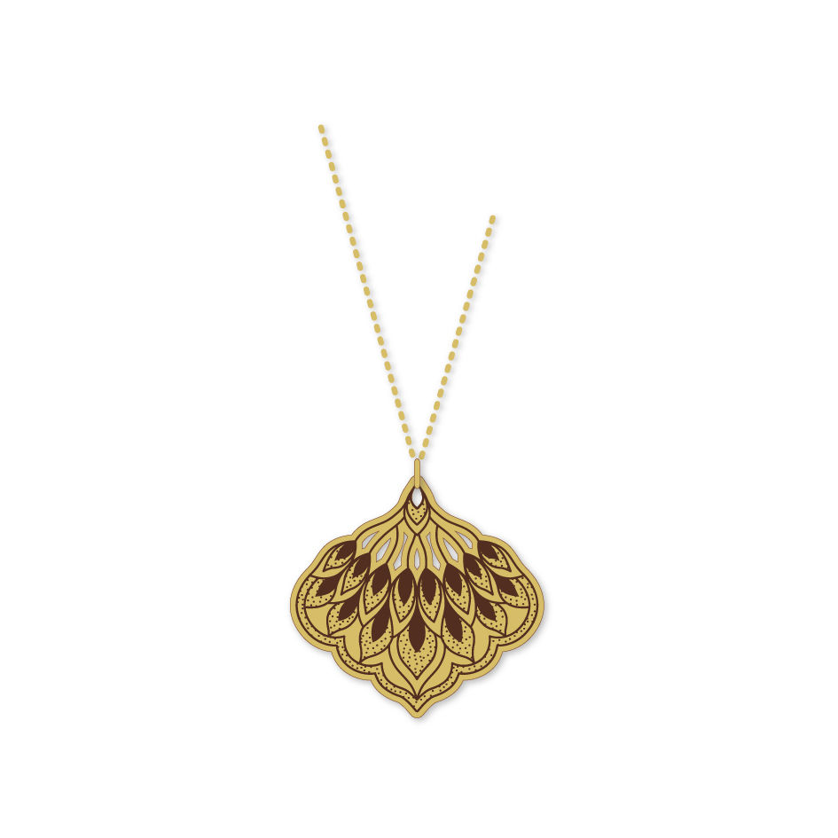 Collier court DIGITALE vieux bronze