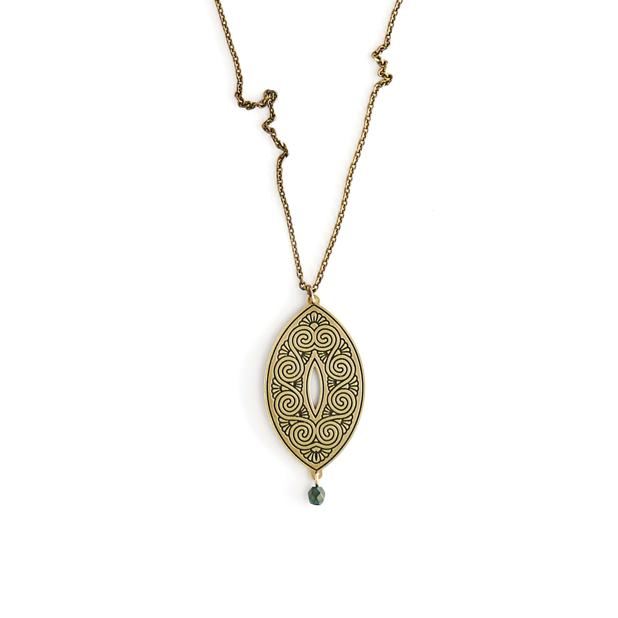 collier court Trésor Celte finition vieux bronze