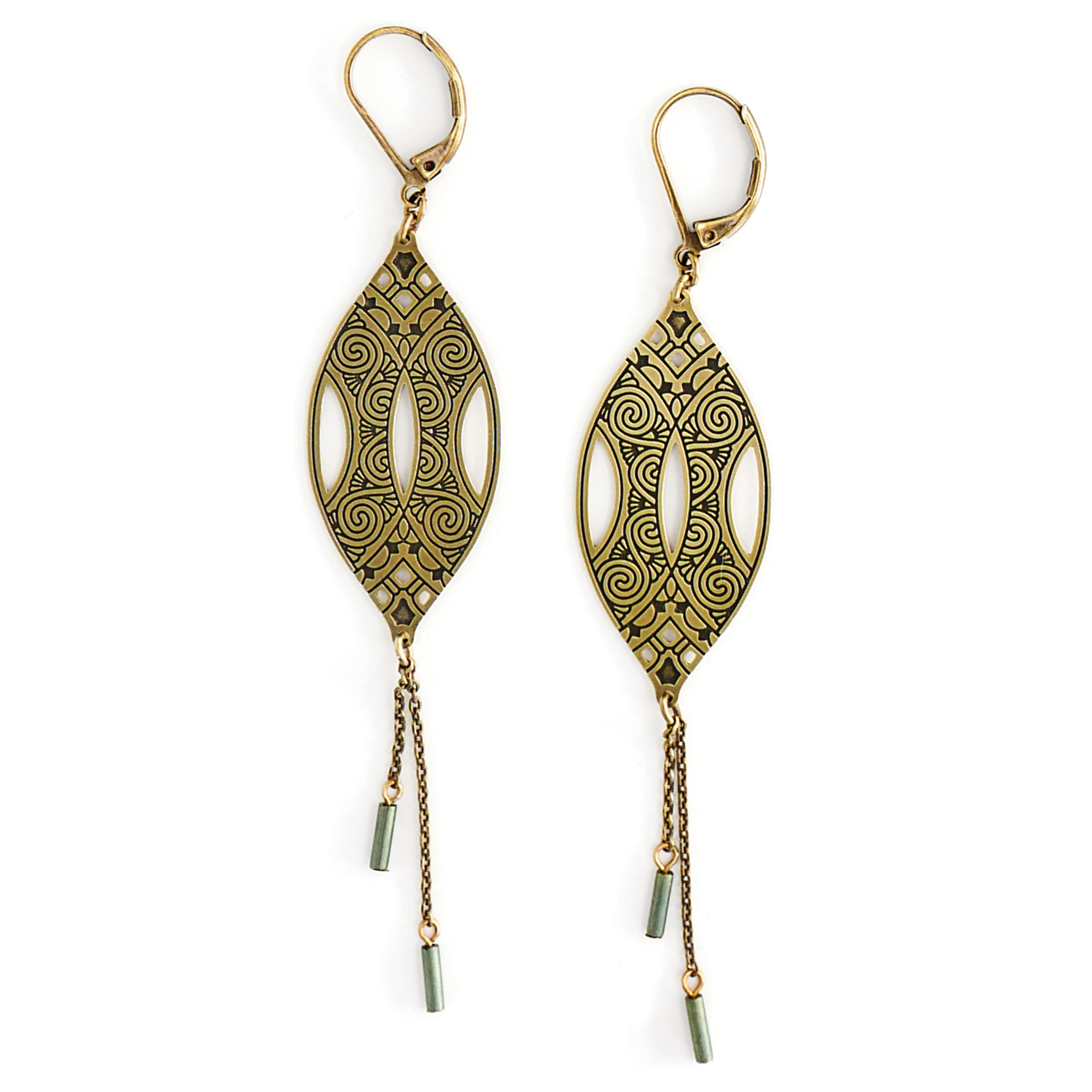 boucles Trésor Celte finition vieux bronze